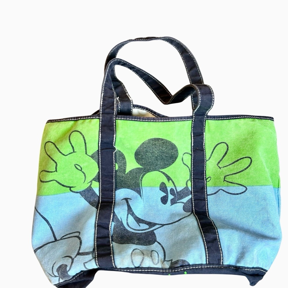 Vintage Y2K Walt Disney World Color Block Mickey Mouse Tote Bag 21"x12"